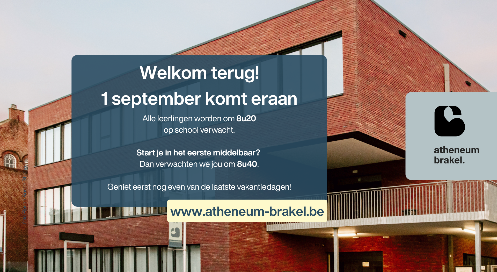 Welkom terug op school!